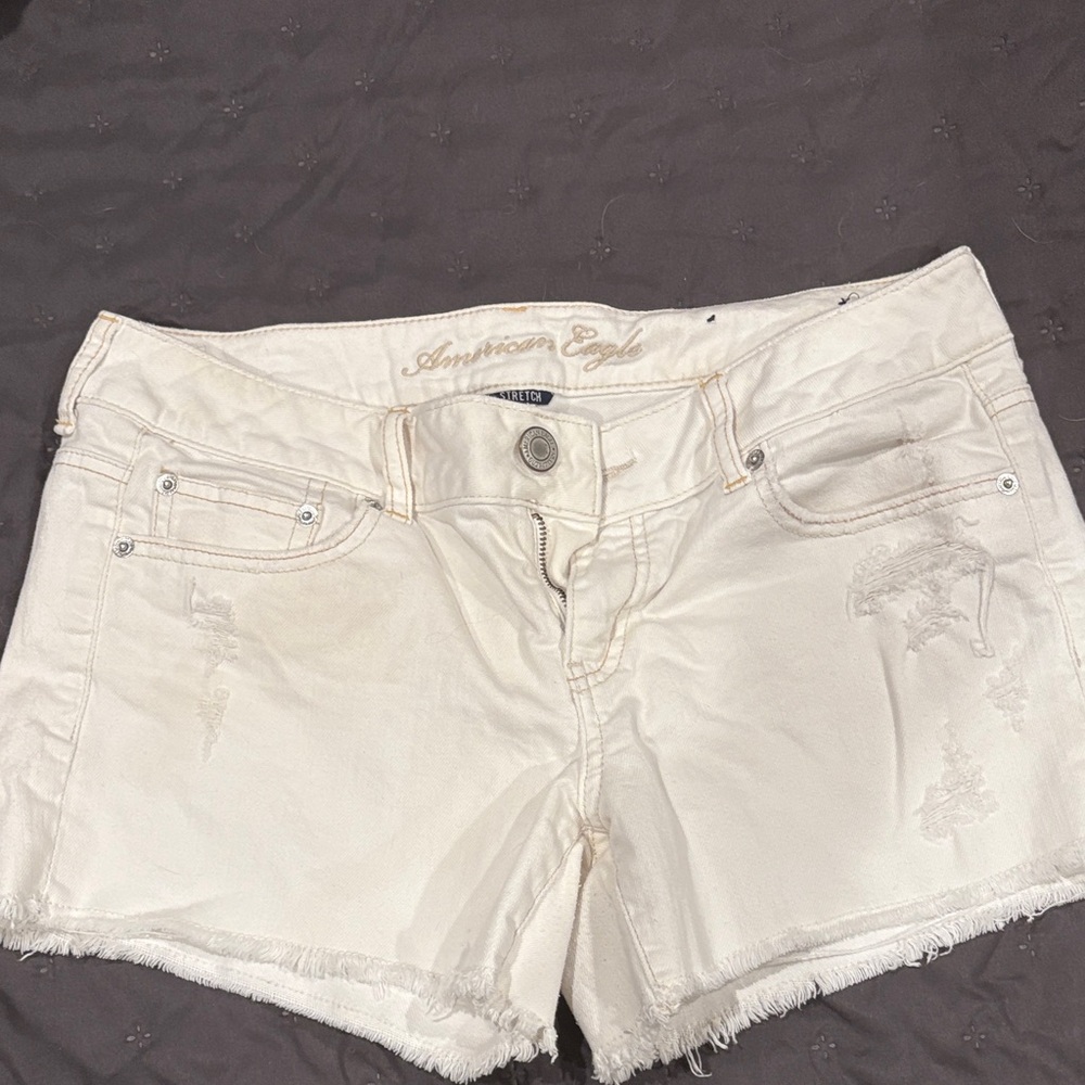 American Eagle Outfitters White Jean Shorts